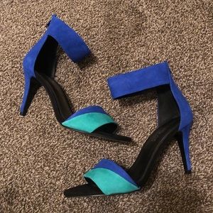 Color block heels